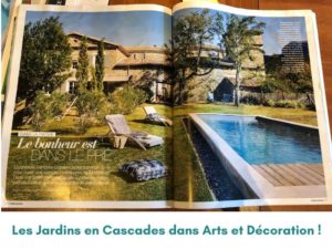 Actu LES JARDINS EN CASCADES_parutions dans le magazine Arts et Décoration