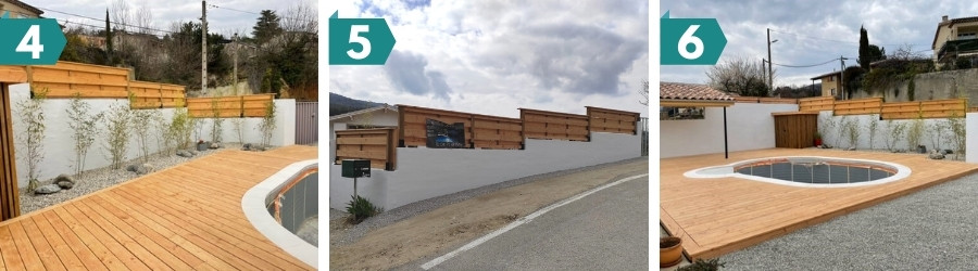 Etapes 4 à 6-Les jardins en cascades